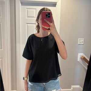 Classic Black Women’s Tee - Casual Short Sleeve Top